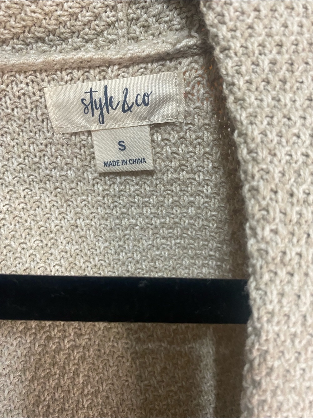 Style & Co. Fringe Knit Aztec Print Cardigan - Picture 6 of 6